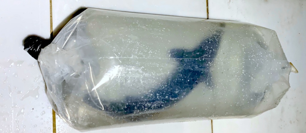 В пакете с кислородом осетр весом 2,5 кг